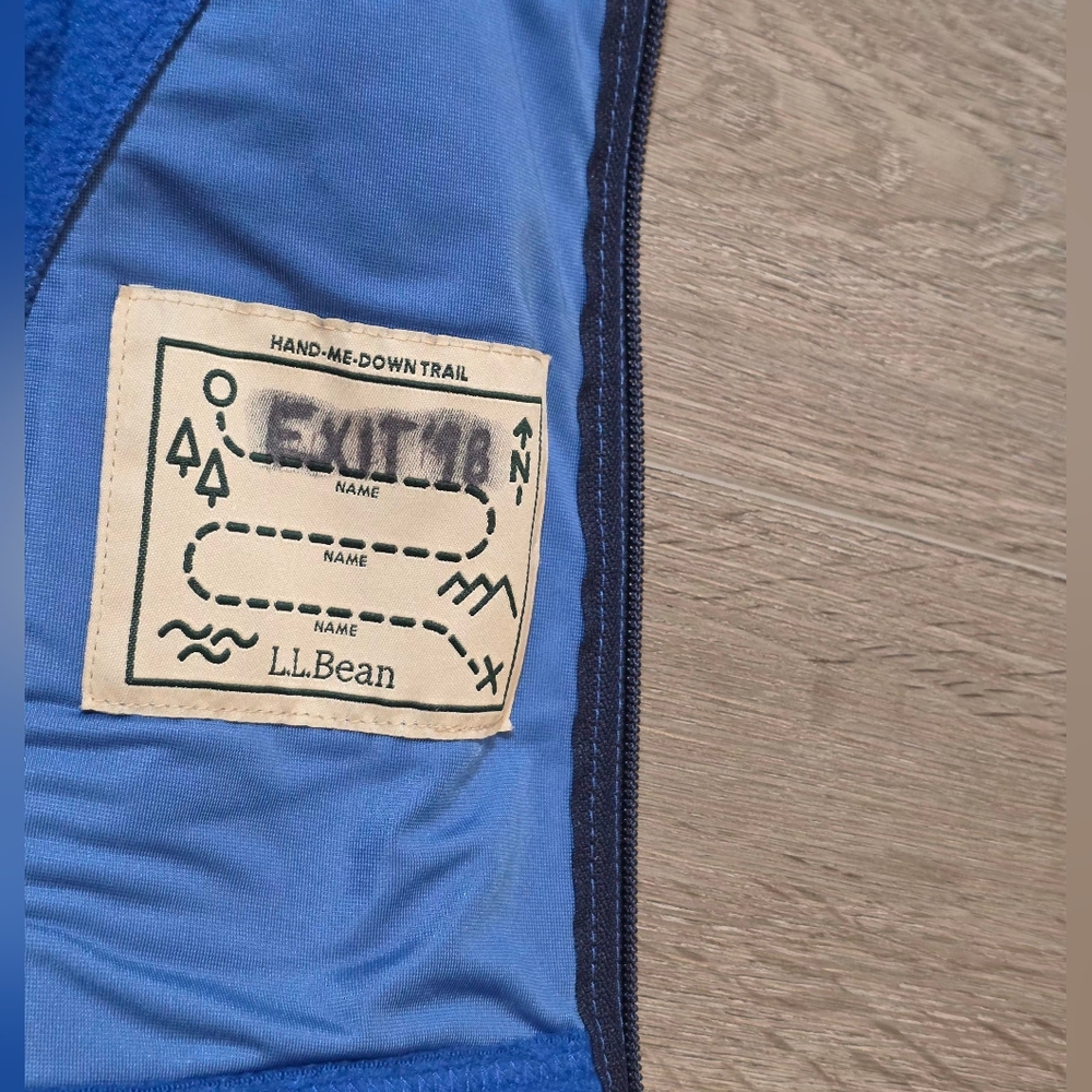 L L Bean Mountain Clasic Fleece Vest Kids Youth Size 10-12 Blue Unisex - Picture 6 of 6